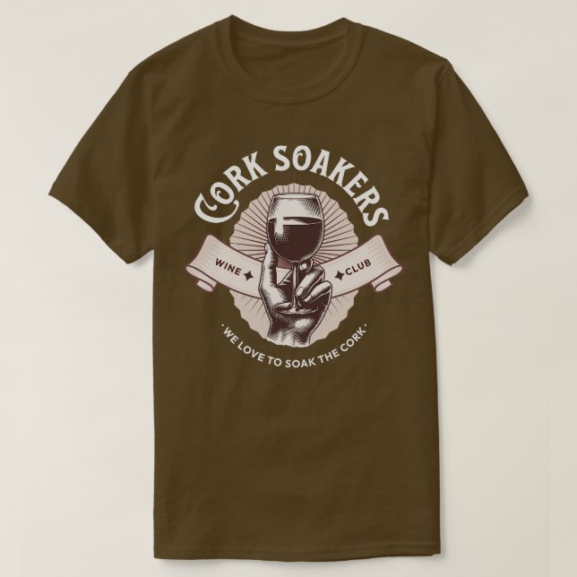 Cork Soakers Wine Club Liebe Kork trinken T-Shirt (Design vorne)