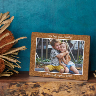 Cork tendance Nom personnalisé Plaque photo