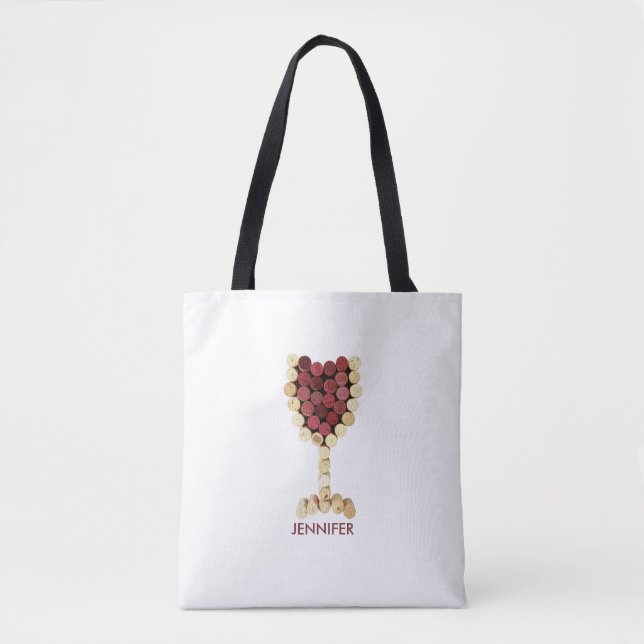 Corks Weinglas Personalisiert Tasche (Vorderseite)
