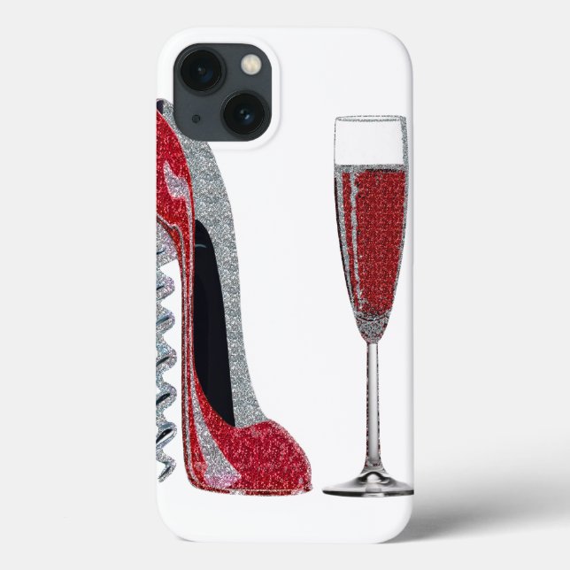 Corkschraube Red Stiletto and Champagne iPad Case (Rückseite)