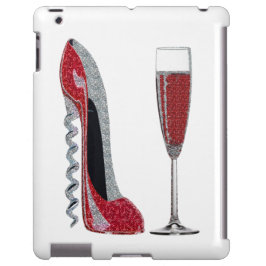 Corkschraube Red Stiletto and Champagne iPad Case