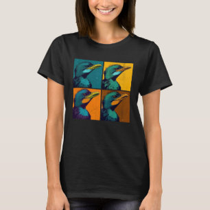 Cormorant Pop Illustration farbige Tierfrauen T-Shirt