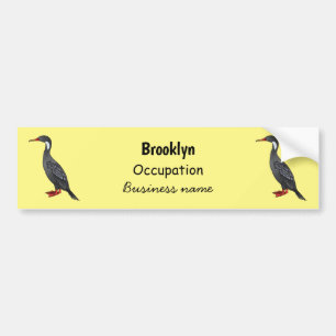 Cormoranvogel-Cartoon-Abbildung Autoaufkleber