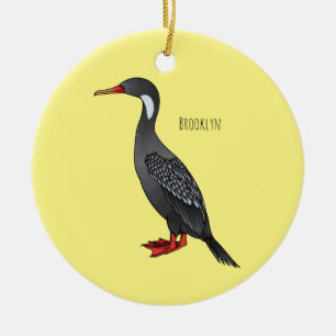 Cormoranvogel-Cartoon-Abbildung Keramik Ornament