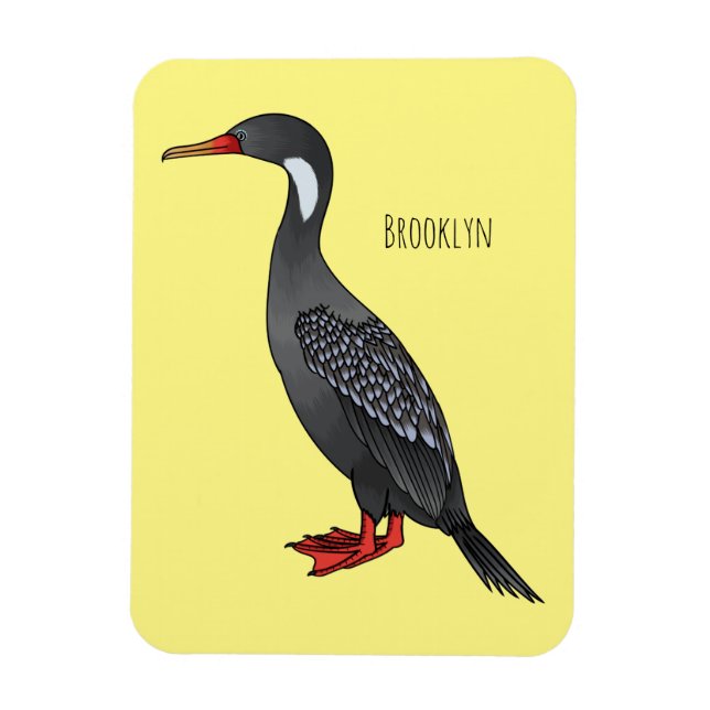 Cormoranvogel-Cartoon-Abbildung  Magnet (Vertikal)