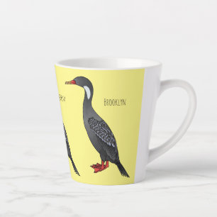 Cormoranvogel-Cartoon-Abbildung Milchtasse
