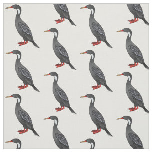 Cormoranvogel-Cartoon-Abbildung Stoff