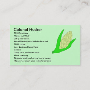 Corn Business Cards - neue Version Visitenkarte