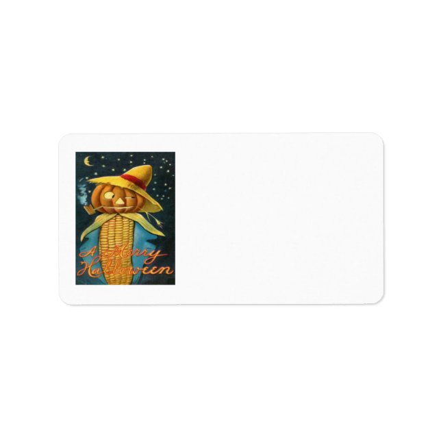 Corn Cob Scarecrow Adressaufkleber (Vorne)