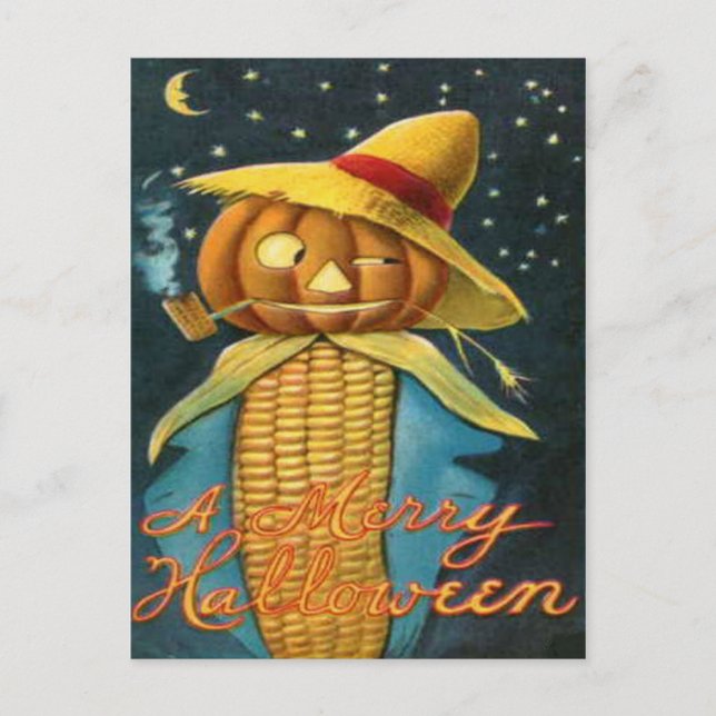 Corn Cob Scarecrow Postkarte (Vorderseite)