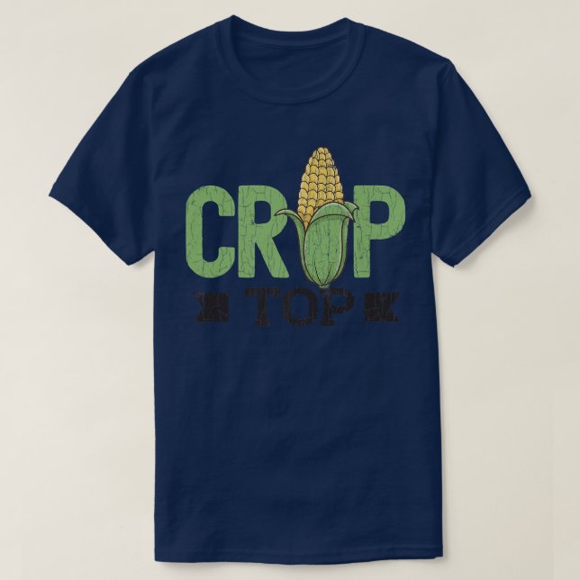 Corn Crop Top Funny Farming Farmer Tractor Farm Gr (Design vorne)