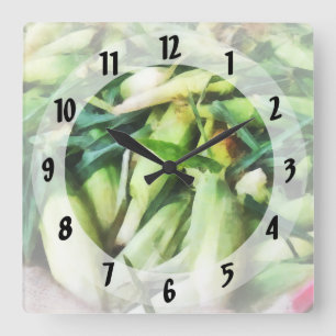 Corn For Sale Quadratische Wanduhr