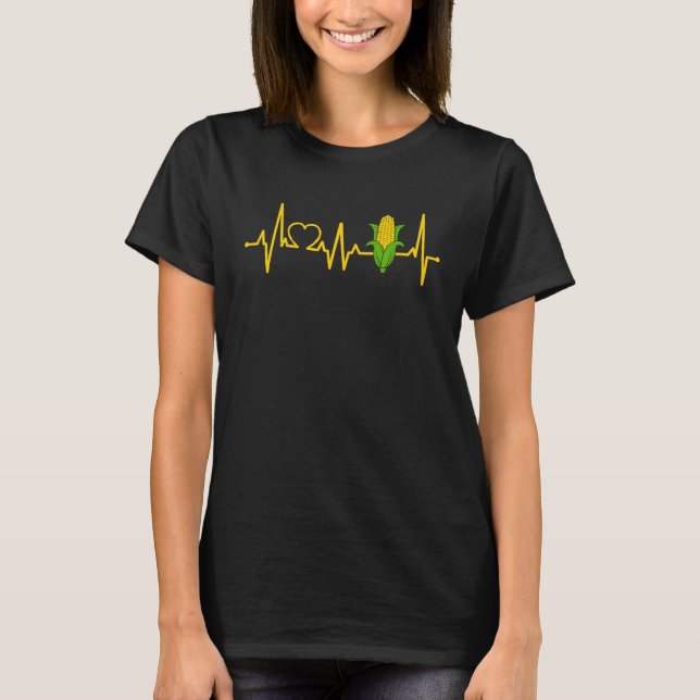 Corn Heartbeat Famer Corns Farming T-Shirt (Vorderseite)