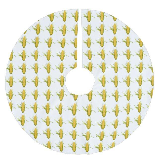 "CORN ON COB" CHRISTMAS TREE SKIRT POLYESTER WEIHNACHTSBAUMDECKE (Vorderseite)