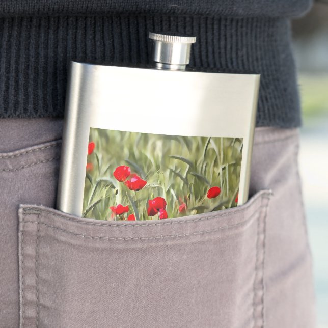Corn Poppies Flachmann (Beispiel)