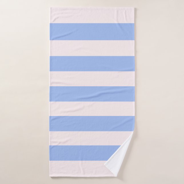 Cornblume Blauer Weißer Markisen Streifen Badehandtuch (Badehandtuch)