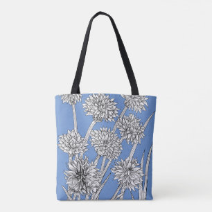 Cornblumen auf Cornflower Blue Tasche