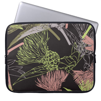 Cornblumen farbiges Muster, Blume, Grün, d Laptopschutzhülle