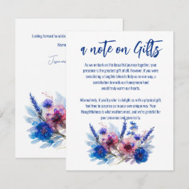 Cornblumen und Lavendel-Note über Geschenke Einsch Begleitkarte