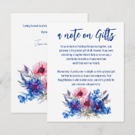Cornblumen und Lavendel-Note über Geschenke Einsch Begleitkarte