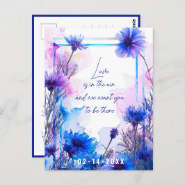 💍 Cornblumen und Lavender Elegance Postkarte