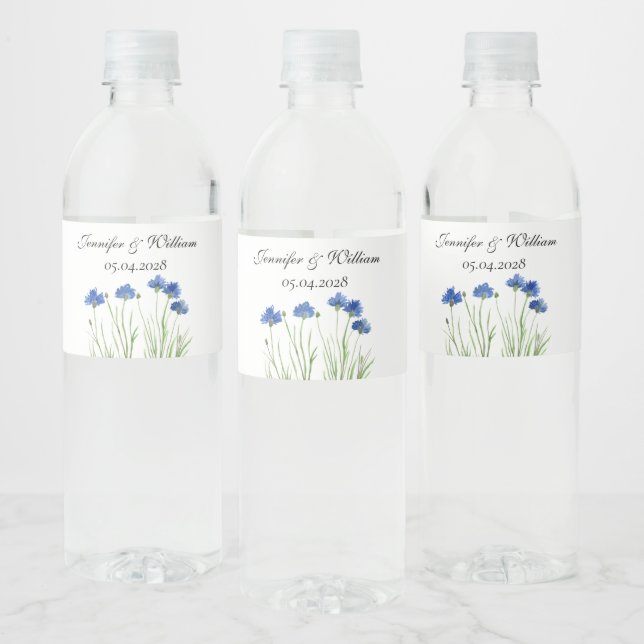 Cornblumen Wildblumen Blume Hochzeit Wasserfarbe (Flaschen)