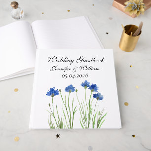 Cornblumen Wildblumen Blume Hochzeit Wasserfarbe Gästebuch