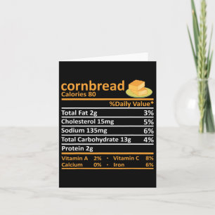 Cornbread Nutrition Food Erntedank Kostüm Chri Karte