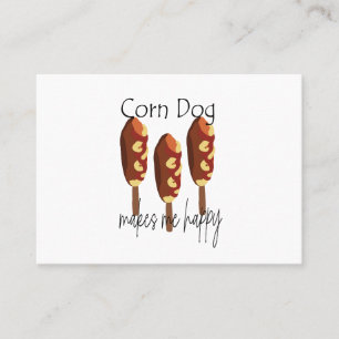 Corndog Macht Mich Glücklich Fast Food Visitenkarte