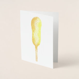 Corndog Senf Staat Fasching Karneval Futter Folienkarte