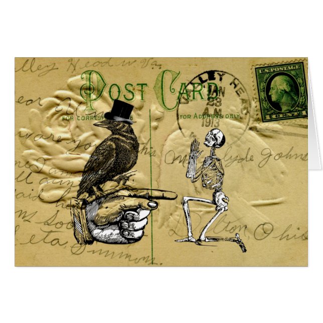 Corneille et squelette (Devant Horizontal)