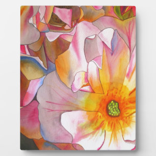 Cornelia pastellrosa Aquarellkunst Fotoplatte