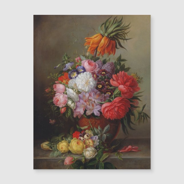 Cornelis Johannes van Hulsteijn Vase mit Blume Magnetkarte (Vorderseite)