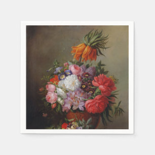 Cornelis Johannes van Hulsteijn Vasen mit Blumen Serviette