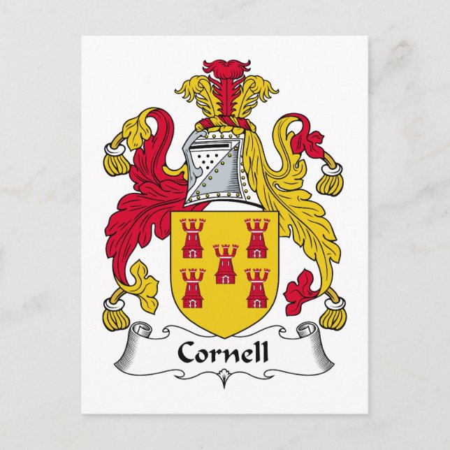 Cornell Familienwappen Postkarte (Vorderseite)