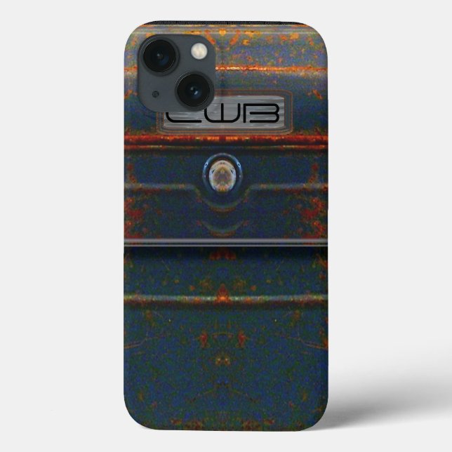 Cornell Rugged Rust Monogram Case-Mate iPhone Hülle (Rückseite)