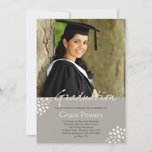 Corner Details Photo Graduation Invitation (Devant)