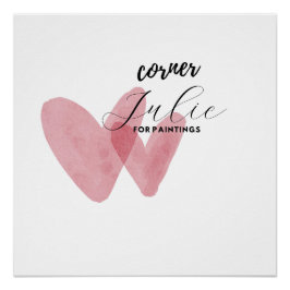 Corner Julie – Elegant Heart Art Print Poster