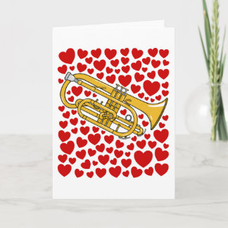 Cornet With Hearts Valentines Anniversary Card Feiertagskarte