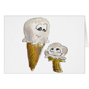 Cornets de crème glacée mignons de bande dessinée