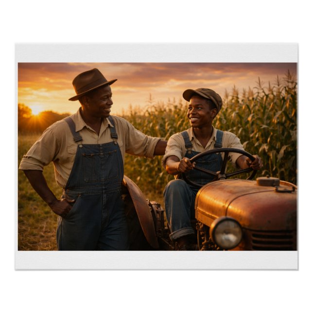 Cornfield at Sunset Poster (Vorderseite)