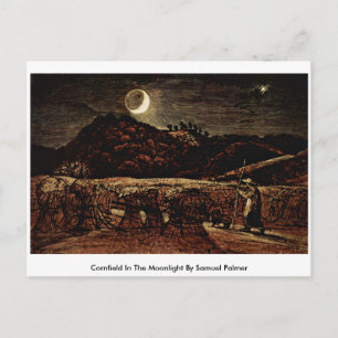Cornfield im Mondlicht von Samuel Palmer Postkarte