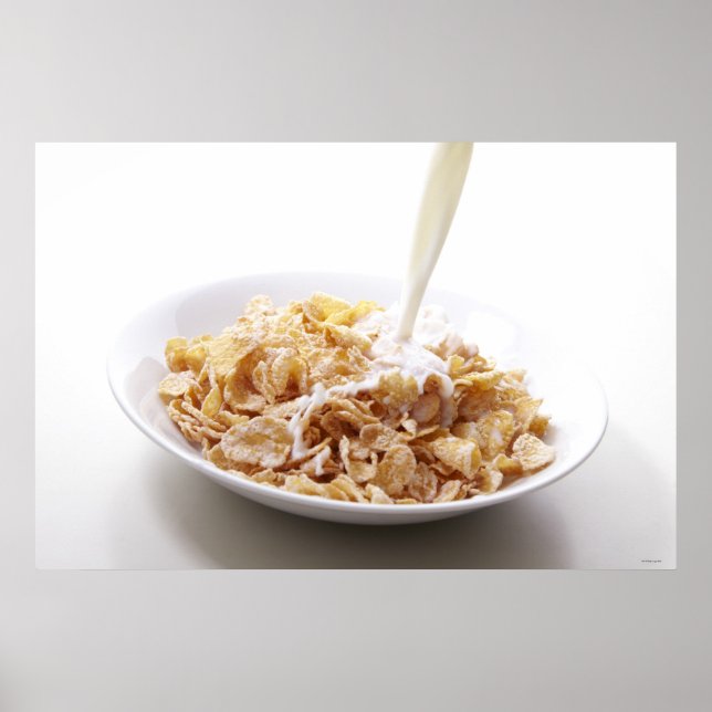 Cornflakes und Milch Poster (Vorne)