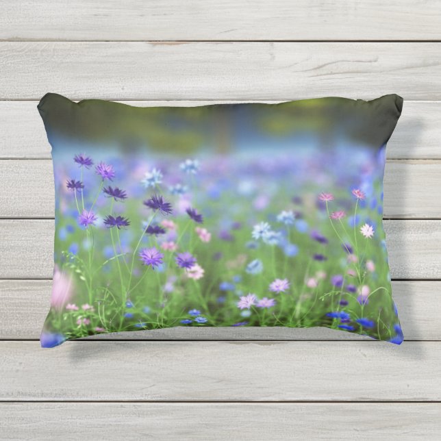Cornflower-Blau-Kissen Kissen Für Draußen (Vorderseite)