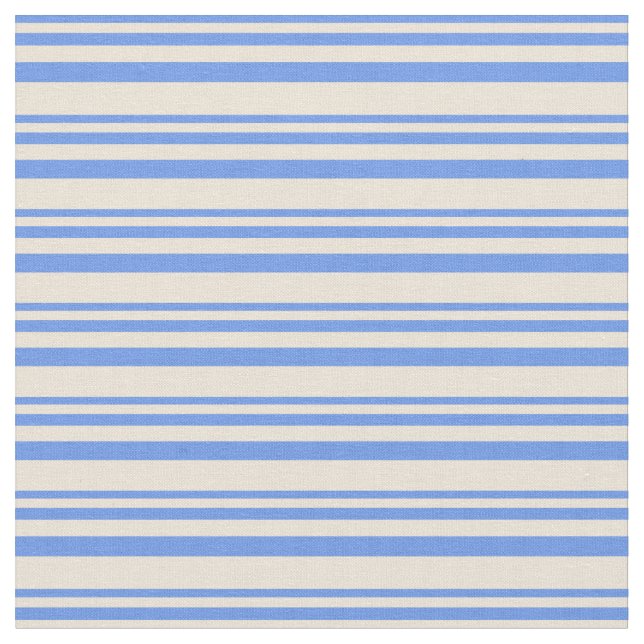 Cornflower Blau und Bisque Farbmuster Stoff (Nahaufnahme)