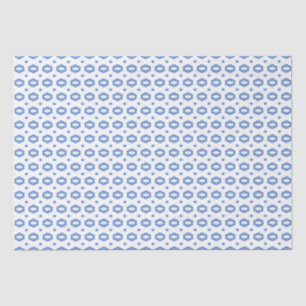 Cornflower Blau und Weiß: Geometriana Seidenpapier