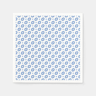 Cornflower Blau und Weiß: Geometriana Serviette