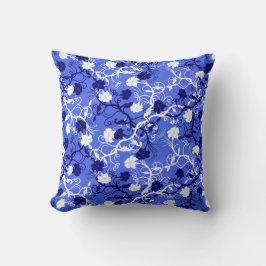 Cornflower Blau & Weiß Elegantes Blumenmuster Kissen