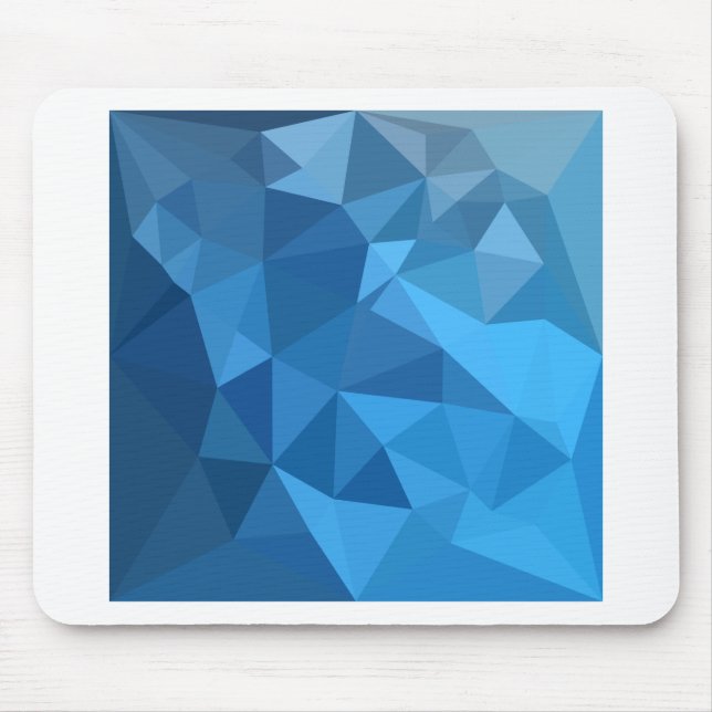 Cornflower-blauer abstrakter niedriger mousepad (Vorne)