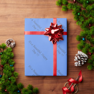 Cornflower Blue 6495ED - Benutzerdefinierte Meldun Geschenkpapier